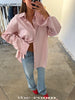 Oversized Striped Shirt Light Pink