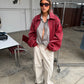 Baggy Fold Over Cargo Pants Sand