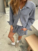 Checked Shorts Navy