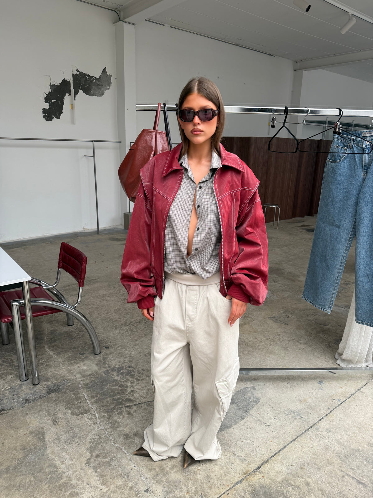 Baggy Fold Over Cargo Pants Sand
