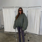 Oversized Bomber Oil Khaki