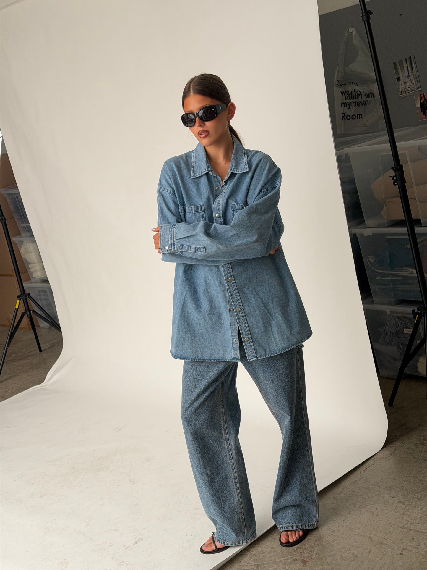 Oversized Denim Shirt