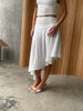 Ruched Detail Asymmetric Skirt Polka Dot