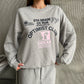 Graphic College Sweater Light Grey