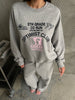 Graphic College Sweater Light Grey