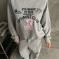 Graphic College Sweater Light Grey