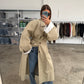 Contrast Lined Long Trenchcoat Camel