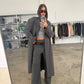 Pinstripe Tailored Pants Charcoal
