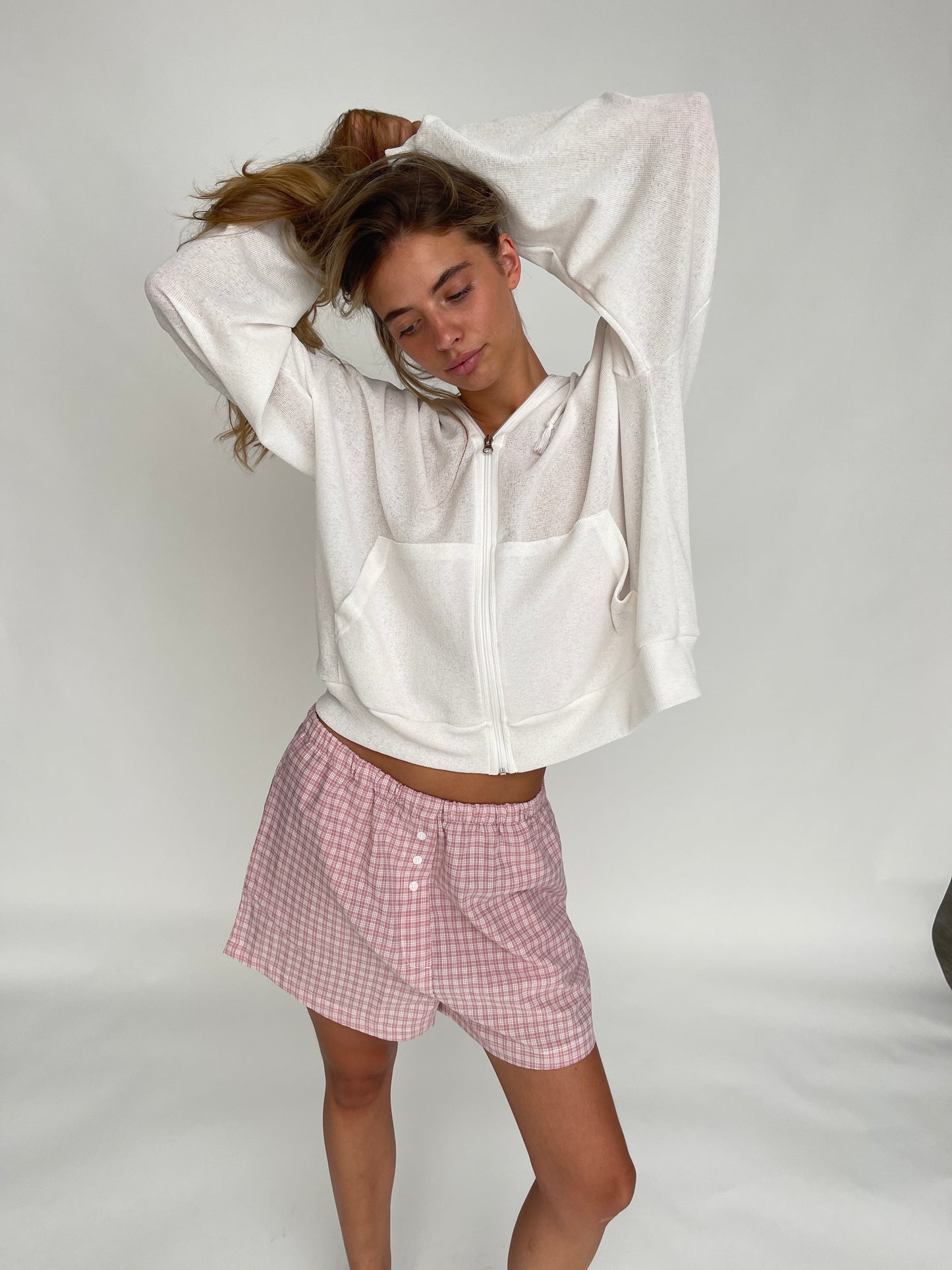 Checked Shorts Pink