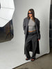 Pinstripe Tailored Pants Charcoal