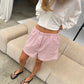 Checked Shorts Pink