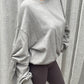 Oversized Twisted Longsleeve Sweater Grey