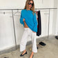 Basic Long Sleeve Tee Turquoise