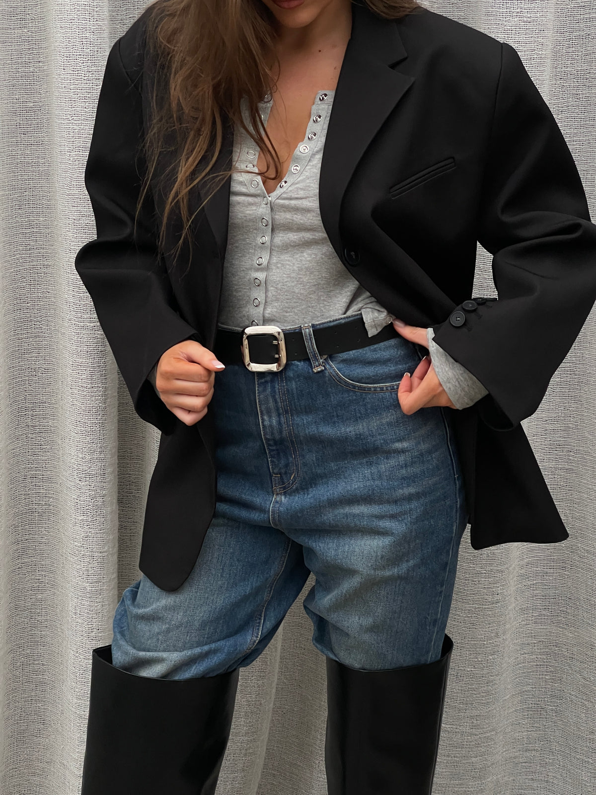 Oversized Classic Blazer Black