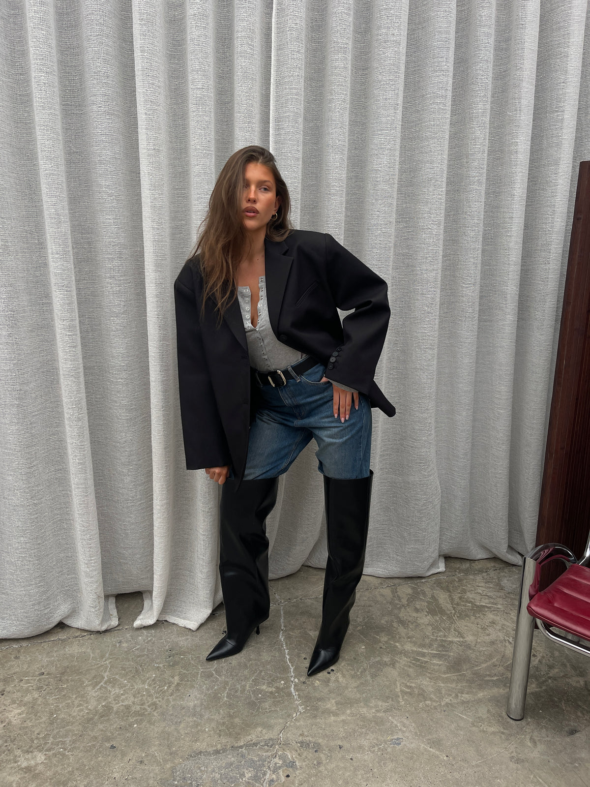 Oversized Classic Blazer Black