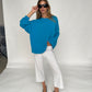 Basic Long Sleeve Tee Turquoise