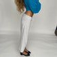 Cropped Jogger Pants Light Grey