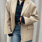 Oversized Checked Blazer Latte