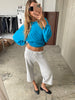 Cropped Jogger Pants Light Grey