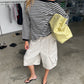 Baggy Fold Over Cargo Shorts Sand