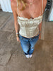 Double Layered Satin Top Ivory