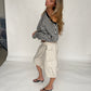 Baggy Fold Over Cargo Shorts Sand