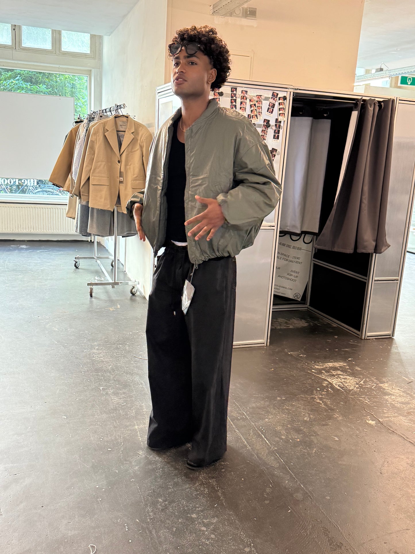 Oversized Bomber Oil Khaki