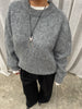 Oversized Wool Mix Jumper Grey