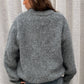 Oversized Wool Mix Jumper Grey