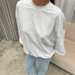 Open Back Sweater Grey Melange