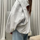 Open Back Sweater Grey Melange