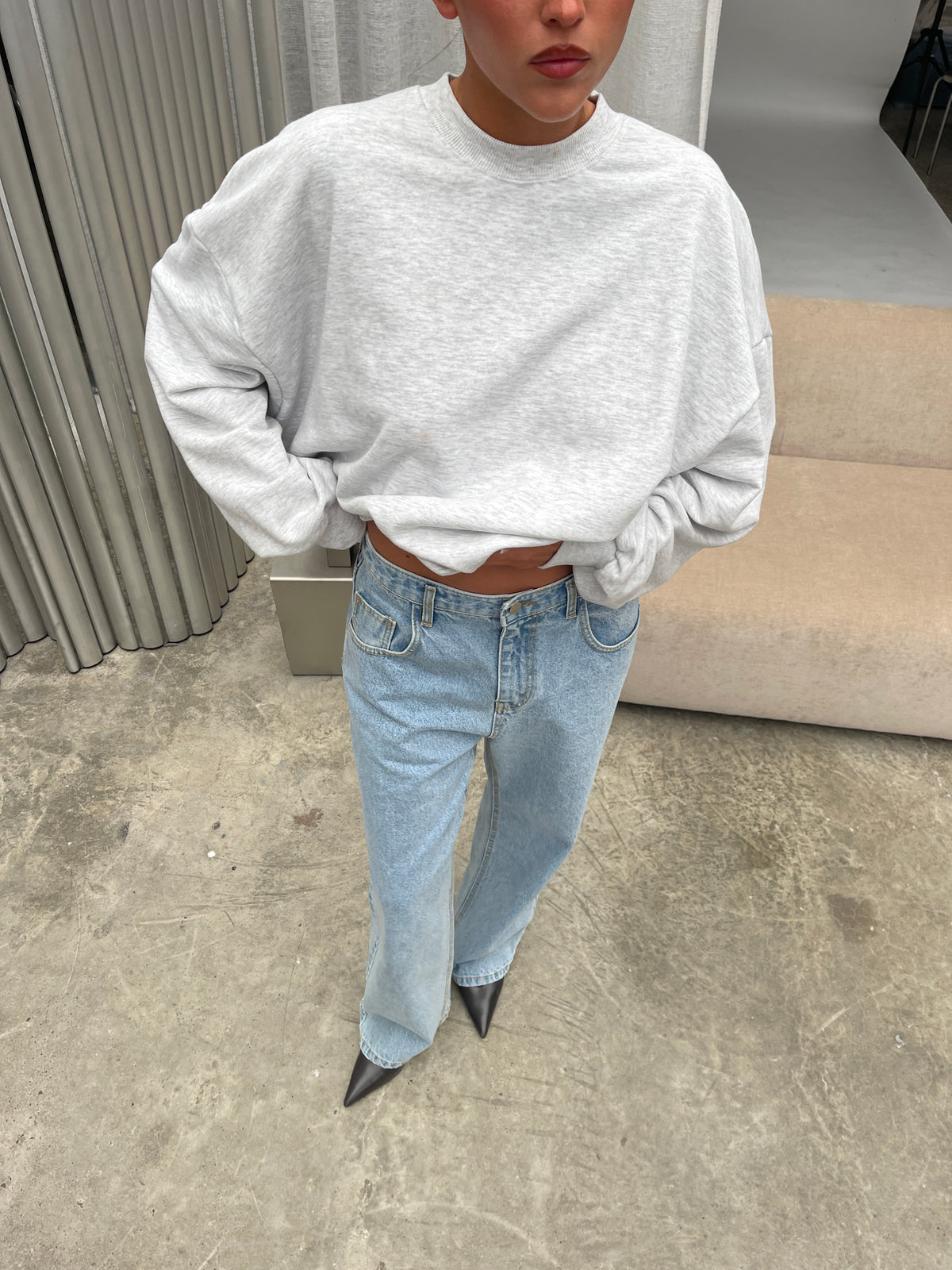 Classic Straight Leg Jeans Vintage Blue