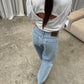 Open Back Sweater Grey Melange