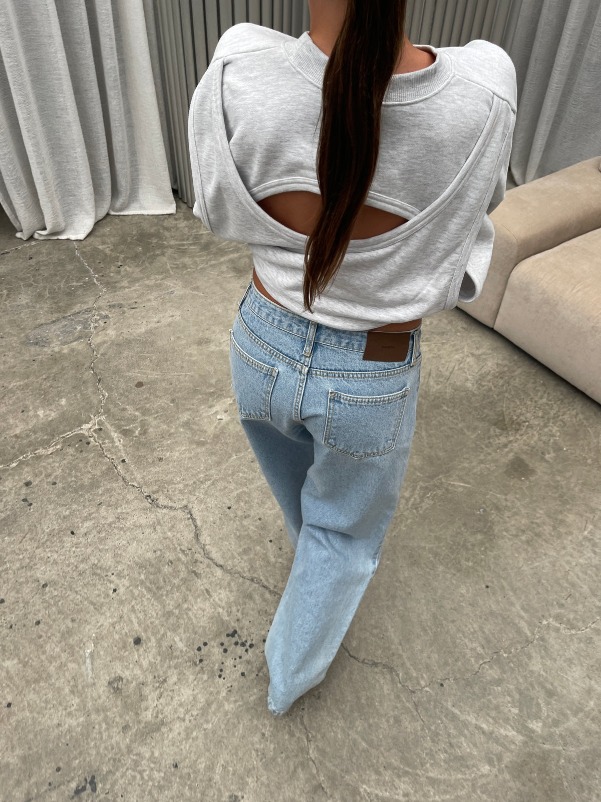 Classic Straight Leg Jeans Vintage Blue