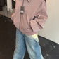 Oversized Contrast Stitch Jacket Dusty Pink