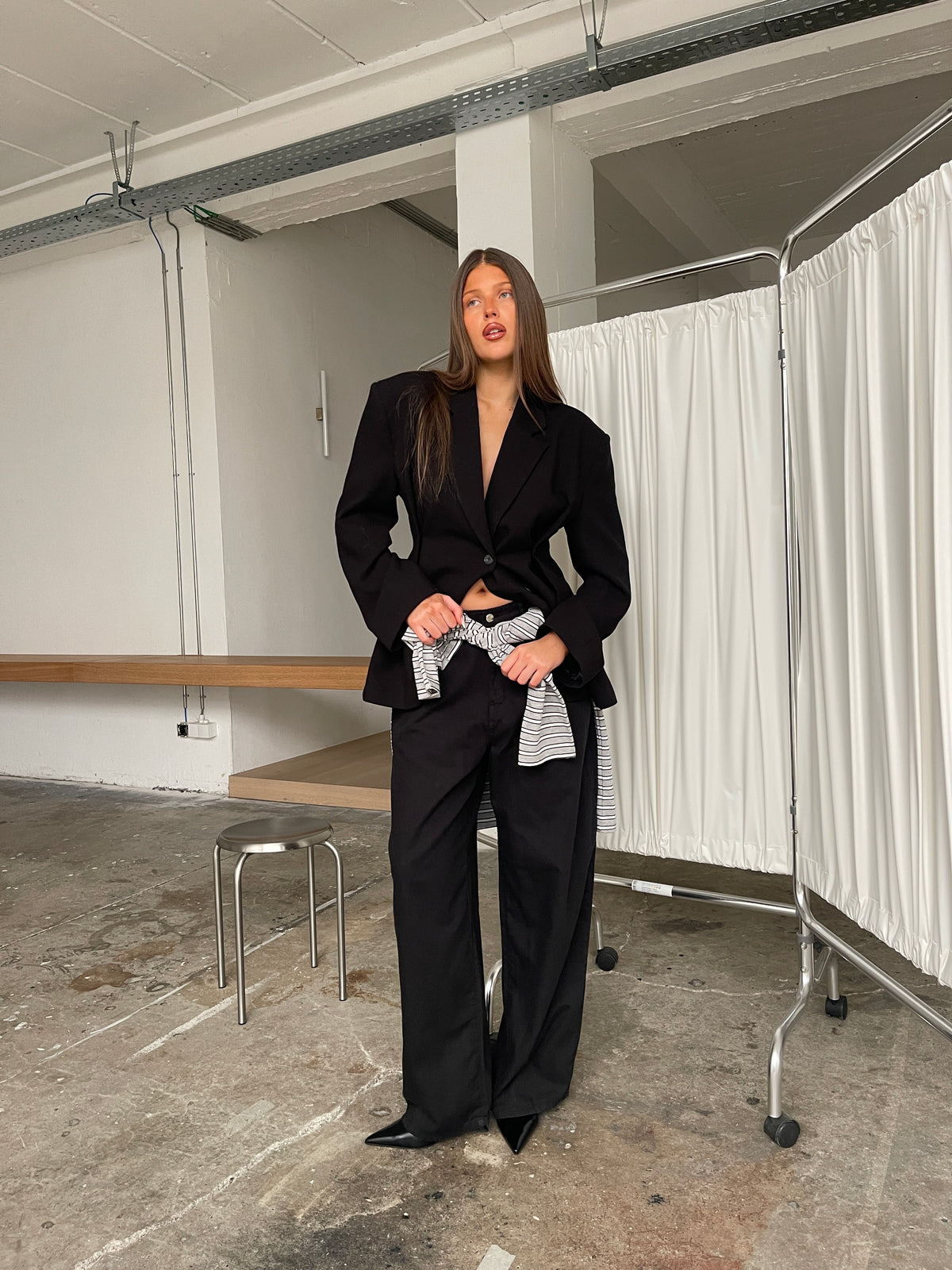 Baggy Wide Leg Pants Black