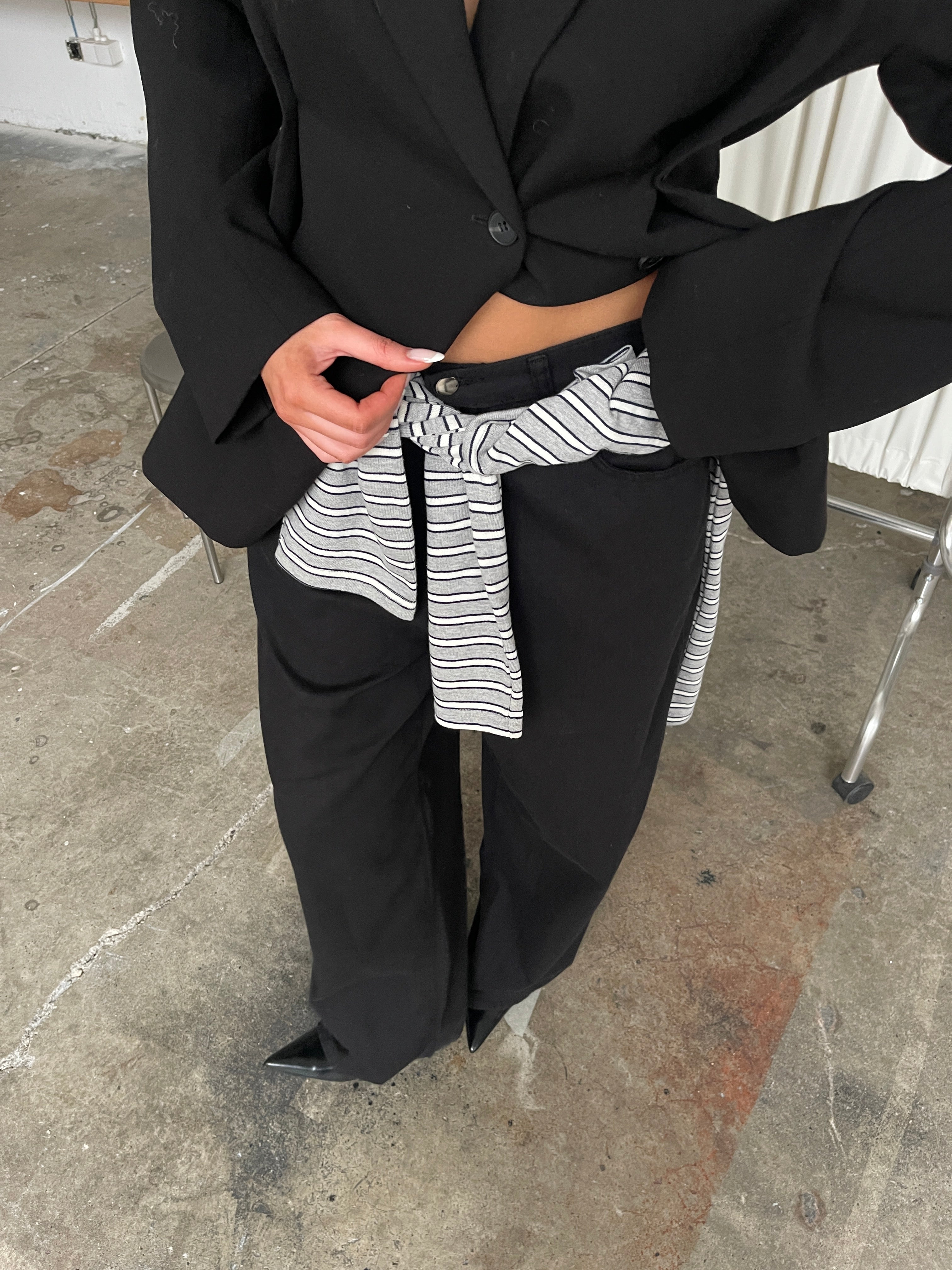 Baggy Wide Leg Pants Black – The Room Antwerp