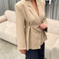 Cinched Waist Blazer Sand
