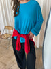 Basic Long Sleeve Tee Turquoise