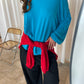 Basic Long Sleeve Tee Turquoise