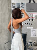 Deep Halter Neck Top Grey