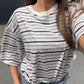 Oversized Striped Tee Ivory