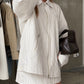 Pinstripe Zipper Jacket White