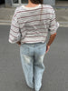 Oversized Striped Tee Ivory