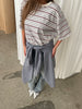 Oversized Striped Tee Ivory