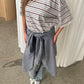 Oversized Striped Tee Ivory