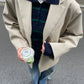 Oversized Checked Blazer Latte