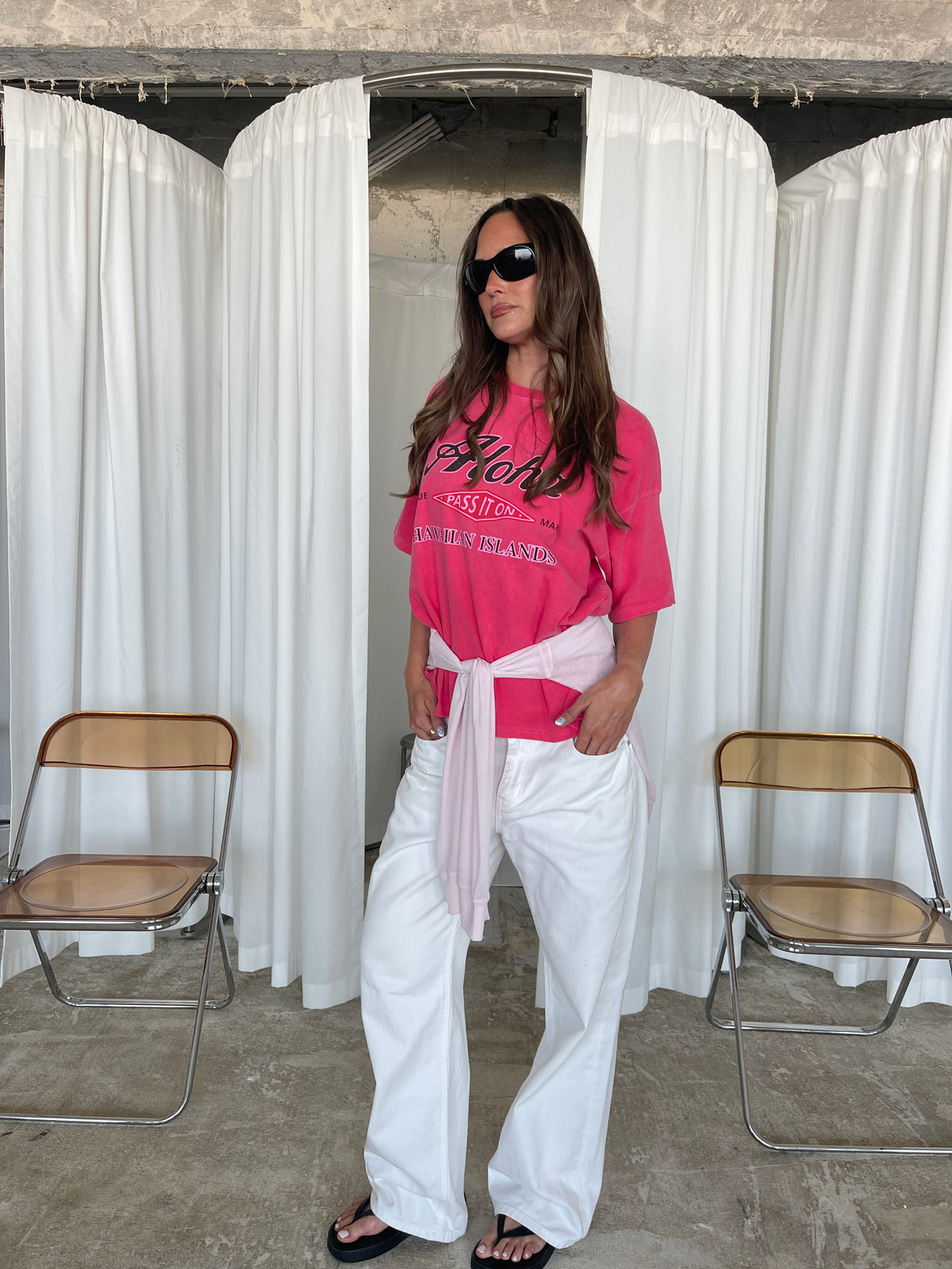 Oversized Aloha Tee Vintage Red