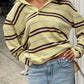 POS Knitted Striped Polo Longsleeve Yellow