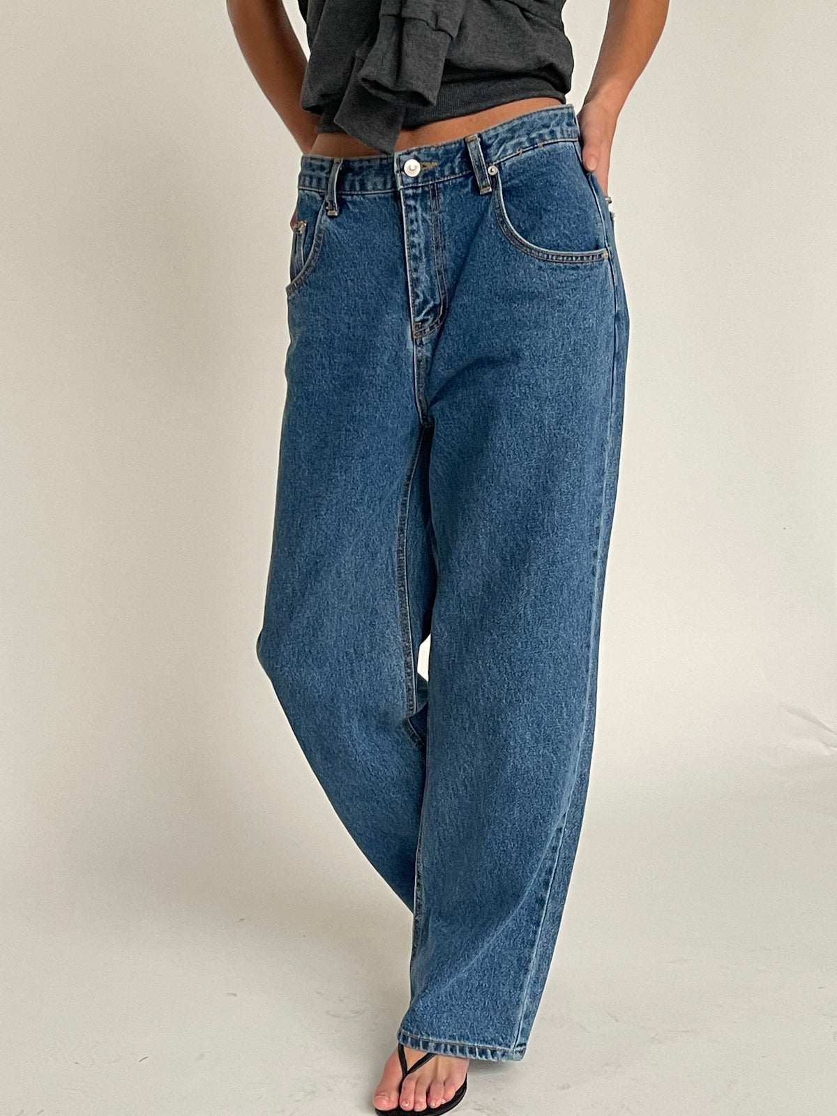 Classic Straight Leg Jeans Bright Blue